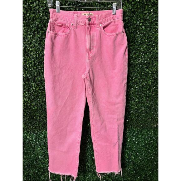 Madewell Pink Baggy Straight Jeans Sz 25 - Picture 1 of 5